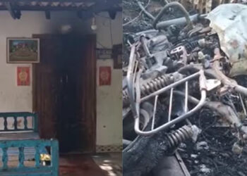 தவெக ஒன்றிய பொருளாளர் வீட்டில் பெட்ரோல் குண்டு வீச்சு – கரியாப்பட்டினம் பரபரப்பு !