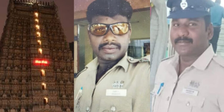 பாதுகாப்பு காக்க வேண்டிய காவலர்களே குற்றவாளிகள் : திருவண்ணாமலை கோவில் அருகே பாலியல் வன்கொடுமை
