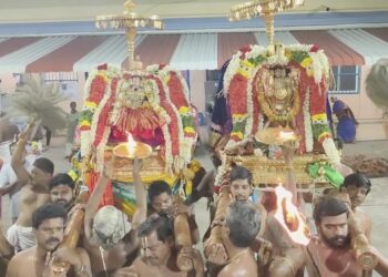 மயிலாடுதுறை திருஇந்தளூர் பரிமள ரெங்கநாதர் கோயிலில் காவிரி துலாஉற்சவததை முன்னிட்டு திருக்கல்யாண வைபவம்
