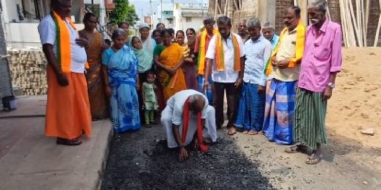 புதிய தார் சாலை பத்து நாட்களிலேயே பயனற்றுப் போனதால் அரசு நிதி வீண்; மாவட்ட நிர்வாகம் தலையிட கோரிக்கை.