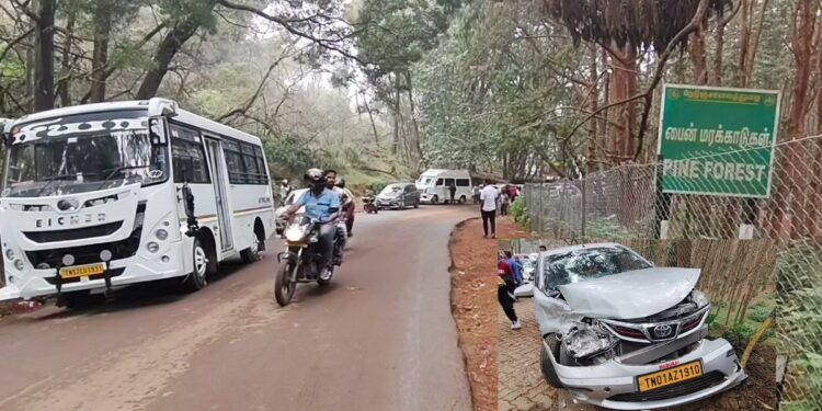 கொடைக்கானல் பைன் மரக் காட்டில் விபத்து