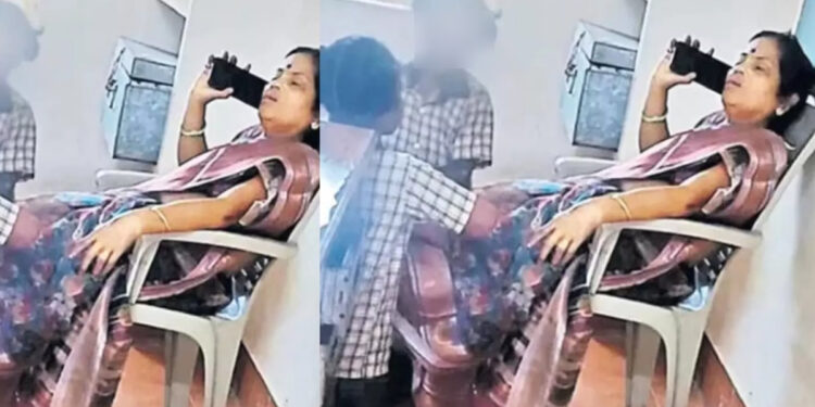 முழங்கால் வலி சார் ! ஒய்யாரமாக சாய்ந்த ஆசிரியை – மாணவியிடம் மசாஜ் செய்ய வைத்த அதிர்ச்சி சம்பவம்!