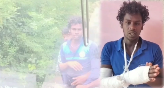 மயிலாடுதுறை பள்ளி மாணவர்கள் சென்ற பேருந்தை தாக்கிய போதை இளைஞர்களில் ஒருவர் கைது இளைஞர் மன்னிப்பு வீடியோ