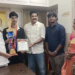 தேசிய கேரம் போட்டியில் சாதித்த விழுப்புரம் மாணவருக்கு முன்னாள் அமைச்சர் பொன்முடி சால்வை வாழ்த்து