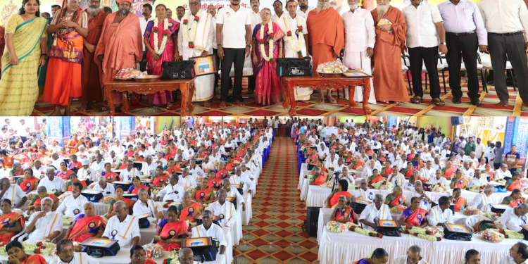 மாண்புமிகு தமிழ்நாடு துணை முதலமைச்சர் திரு. உதயநிதி ஸ்டாலின் அவர்கள் 70 வயது பூர்த்தியடைந்த மூத்த தம்பதிகளுக்கு200மூத்த தம்பதியினருக்கு சிறப்பு செய்தார்.