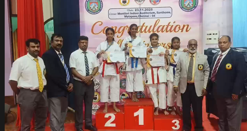 சென்னையில் நடைபெற்ற 600 கராத்தே மாணவர்கள் கலந்து கொண்ட பிரமாண்ட கராத்தே போட்டி நிகழ்ச்சி