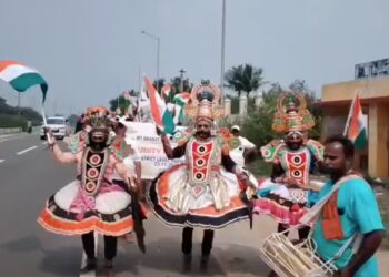 மை பாரத் கேந்திரா சார்பில் சர்தார் வல்லபாய் பட்டேல்150-வது பிறந்தநாள் விழா முன்னிட்டு தேசிய ஒருமைப்பாட்டை பாதயாத்திரை நிகழ்வு