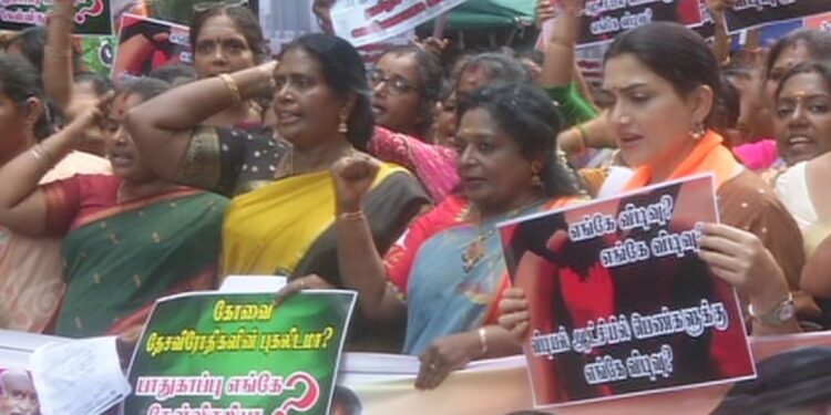 இங்க பெண்களுக்கு பாதுகாப்பில்ல..அங்க தேர்தல் வெற்றிக்கு கூட்டம் – தமிழிசை