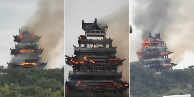 1.500 ஆண்டுகள் பழமையான புத்த விஹாரத்தில் தீவிபத்து