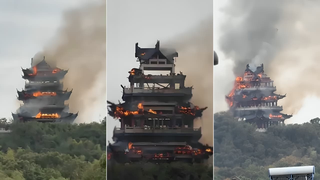 1.500 ஆண்டுகள் பழமையான புத்த விஹாரத்தில் தீவிபத்து