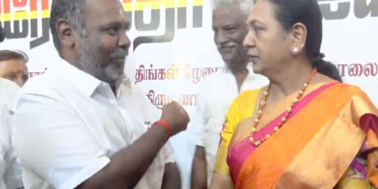பிரேமலதா விஜயகாந்தை சந்தித்தார் ஆர்.பி. உதயகுமார்