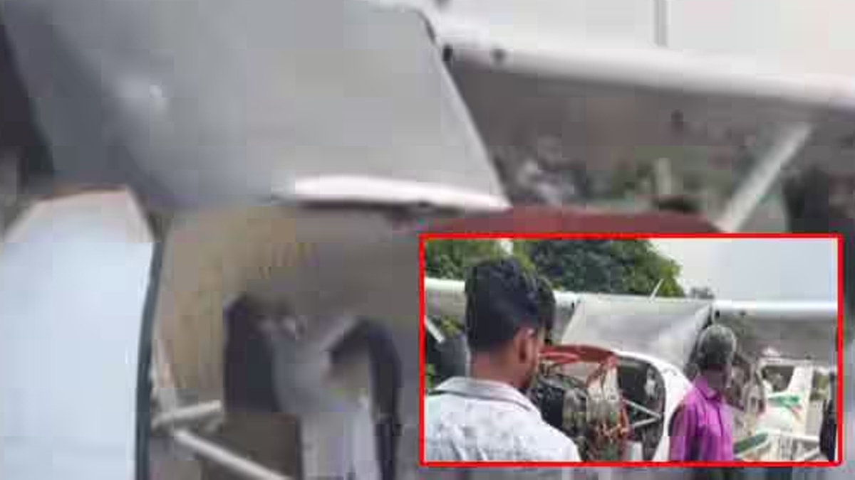 புதுக்கோட்டையில் சாலையில் திடீர் விமானம் தரையிறக்கம் – மக்கள் பரபரப்பு