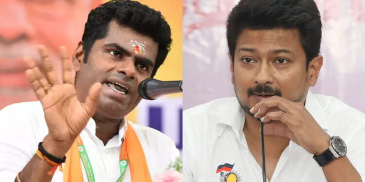 தமிழ்–சமஸ்கிருதம் நிதி விவகாரம் : உதயநிதி பேச்சுக்கு அண்ணாமலை பதில்