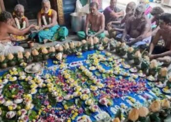 வடமதுரை 27 ஆலய புனிதத் தீர்த்தங்களுடன் தர்மசாஸ்தா ஐயப்ப சுவாமிக்கு மண்டல பூஜை