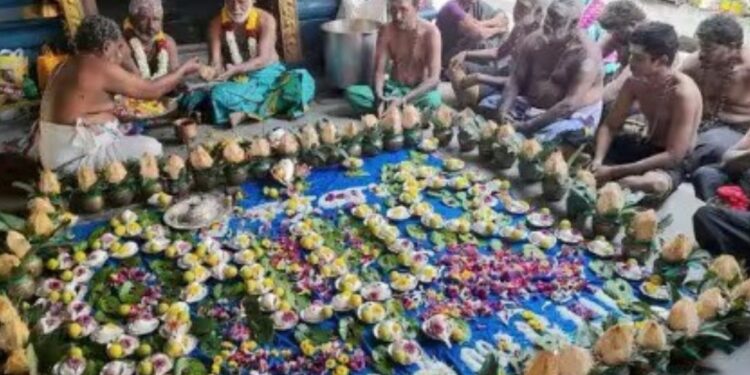 வடமதுரை 27 ஆலய புனிதத் தீர்த்தங்களுடன் தர்மசாஸ்தா ஐயப்ப சுவாமிக்கு மண்டல பூஜை