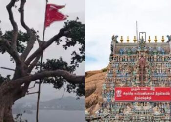 திருப்பரங்குன்றம் கல்லத்தி மரத்தில் பிறைக்கொடி