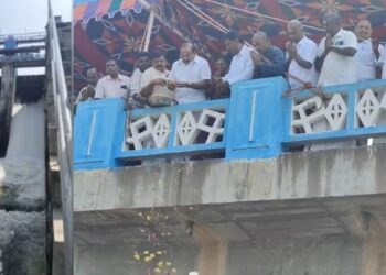 பழநி பாலாறு – பொருந்தலாறு அணையிலிருந்து பாசனத்திற்காகத் தண்ணீர் திறப்பு