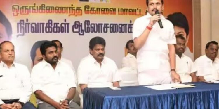 10 ஆண்டு அ.தி.மு.க., ஆட்சியில் பா.ஜ.க.,வின் கண்கள் எங்கே போயின? செந்தில் பாலாஜி கடும் தாக்கு!