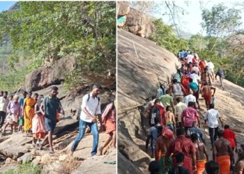 சதுரகிரி சுந்தர மகாலிங்கம் கோயிலில் திரளான பக்தர்கள் சுவாமி தரிசனம்