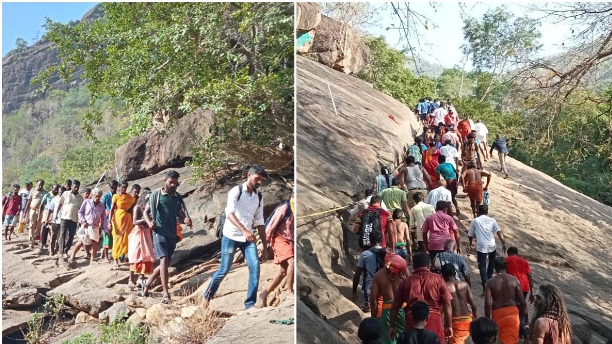சதுரகிரி சுந்தர மகாலிங்கம் கோயிலில் திரளான பக்தர்கள் சுவாமி தரிசனம்