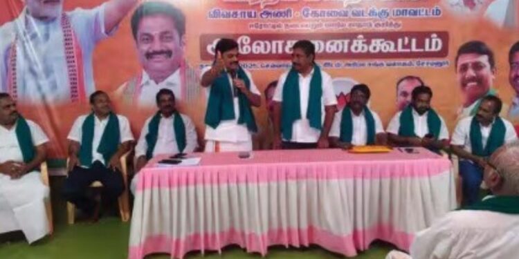 தமிழக அரசியலில் திருப்புமுனையை ஏற்படுத்தும் ஈரோடு விவசாய அணி மாநாடு  பா.ஜ.க மாநிலத் தலைவர் நாகராஜ் பேச்சு