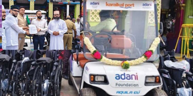 நாகூர் சுற்றுலாப் பயணிகளுக்கு அதானி அறக்கட்டளையின் உதவி