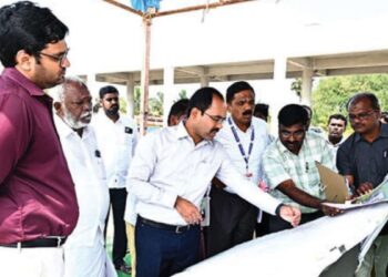 லால்குடியில் புதிய பேருந்து நிலையம் மற்றும் நகராட்சி அலுவலகப் பணிகள் ஆய்வு!