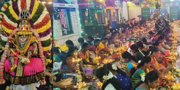 தர்ம சாஸ்தா ஆலய 53-வது ஆண்டு உற்சவம்: 1008 திருவிளக்கு பூஜையில் பெண்கள் பங்கேற்பு!