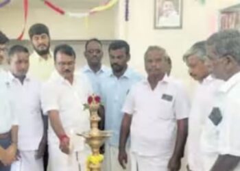 அரவக்குறிச்சி அருகே வளையபாளையத்தில் புதிய நூலகக் கட்டிடம் தமிழக முதல்வர் மு.க.ஸ்டாலின் திறந்து வைத்தார்