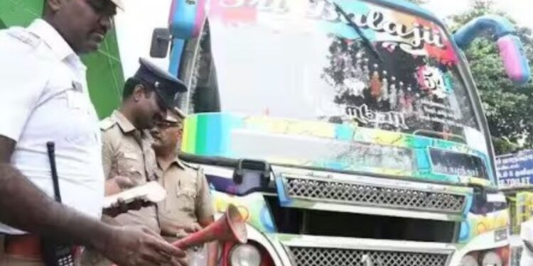 நாமக்கல் மாவட்டத்தில் போக்குவரத்துத் துறை அதிரடி ஏர்-ஹாரன்கள் பறிமுதல்!