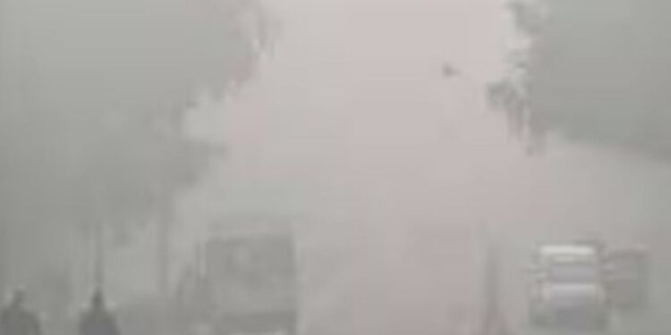 கரூரில்  பருவம் தப்பி பெய்யும் கடும் பனியால் வாகன ஓட்டிகள் மற்றும் பொதுமக்கள் கடும் அவதி