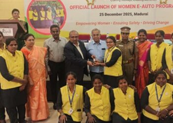 மதுரையில் பெண்கள் முன்னேற்றத்திற்கான ‘இ-ஆட்டோ’ புரட்சி  சோழன் டூர்ஸ் நிறுவனம் அதிரடித் திட்டம்