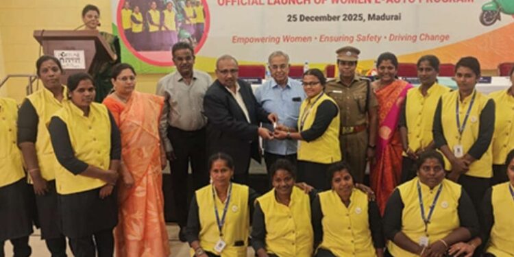 மதுரையில் பெண்கள் முன்னேற்றத்திற்கான ‘இ-ஆட்டோ’ புரட்சி  சோழன் டூர்ஸ் நிறுவனம் அதிரடித் திட்டம்
