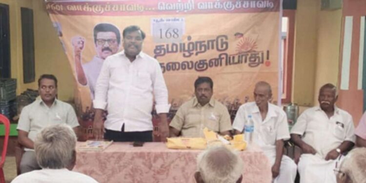 நாகலாபுரத்தில் ‘என் வாக்குச் சாவடி வெற்றி வாக்குச் சாவடி’ பரப்புரை  ஸ்டாலின் குமார் எம்.எல்.ஏ. அறிவுரை
