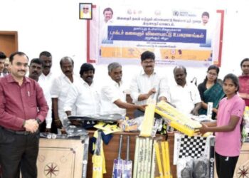 திருவாரூர் மாவட்டத்தின் 216 வார்டுகளுக்கு ‘கலைஞர் விளையாட்டு உபகரணங்கள்’ தொகுப்புகள் வழங்கல்