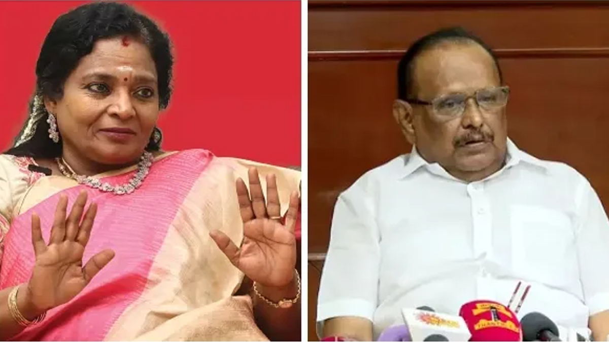 அண்ணா வளர்த்த தமிழ் அல்ல.. ஆழ்வார்கள் வளர்த்த தமிழ் : அமைச்சர் ரகுபதி பேச்சுக்கு தமிழிசை கடும் பதில்