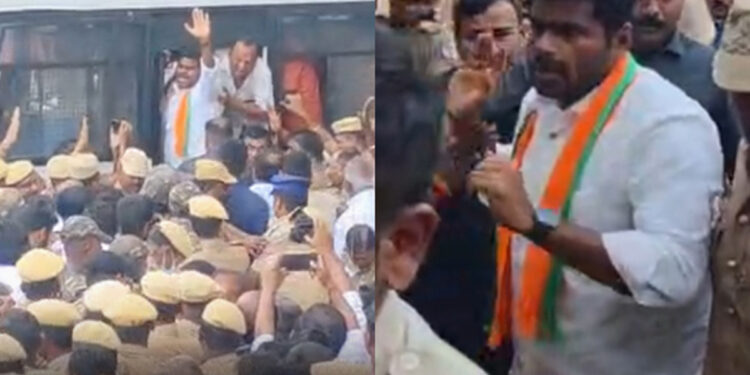 திருப்பூரில் திடீரென வெடித்த பதற்றம்.. அண்ணாமலை அதிரடி கைது !