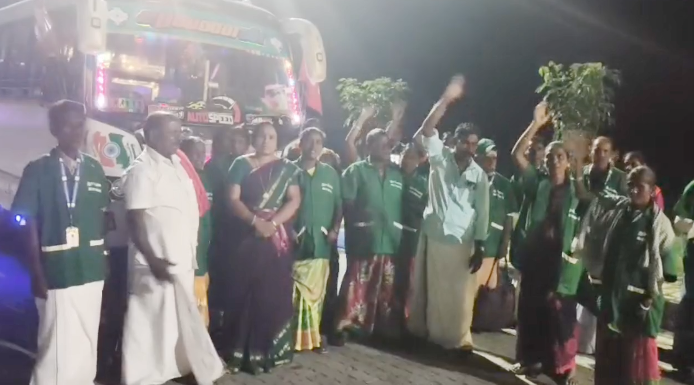 சென்னையில் நடைபெறும் தமிழ்நாடு ஊரக வளர்ச்சித்துறை தொழிலாளர்கள் சங்க காத்திருப்பு போராட்டம்22பேர் முன்னெச்சரிக்கை கைது