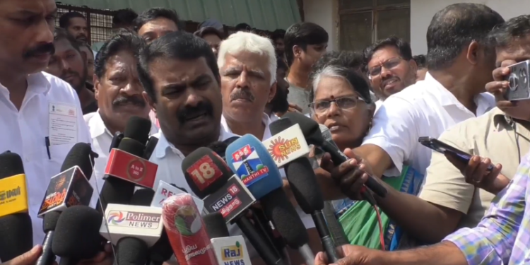 TVKதலைவர் விஜய்க்கு முன்பாகவே புதுச்சேரிக்கு மாநில அந்தஸ்து கோரியது நான் தான் என சீமான் பேட்டி