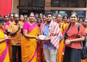 அரசு தொழில் பயிற்சி நிலையத்தில் கட்டிட அமைப்புசாரா தொழிலாளர்களுக்கு 7 நாட்கள் பயிற்சி அளிக்கப்பட்டு நிறைவு விழா