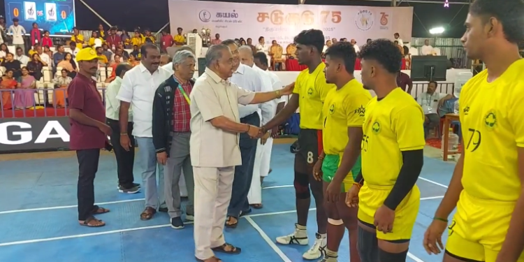 திருப்பத்தூரில் புரோ கபடி வீரர்கள் பங்கேற்கும் அகில இந்திய அளவில் நடைபெரும் சடுகுடு 75 கபடி போட்டி