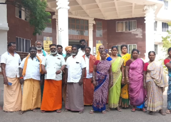 சாலைவிரிவாக்கபணிஎன்றபெயரில்நூறாண்டுகளுக்குமேல்பழமைவாய்ந்தகோயிலின்சுற்றுச்சுவர்இடிப்பு