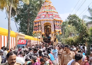 இந்தியாவிலேயே தனி சன்னதி உள்ள எமதர்மராஜா கோவிலில் தேரோட்ட விழா