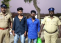 தரங்கம்பாடி அருகே 2 இருச்சகர வாகனங்களை திருடி சென்ற 2 வாலிபர்களை கைது