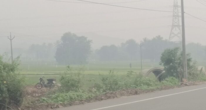 செங்கல்பட்டு மாவட்டத்தில் தொடர் மழை நின்ற நிலையில் இன்று அதிகாலை கடும் பணிமோட்டம் வாகன ஓட்டிகள் அவதி