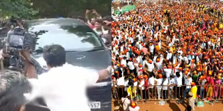 ஈரோடு செல்லும் வழியில் விஜய் வாகனத்தை மறித்த தொண்டர்கள்