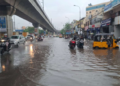 சென்னை தொடர் மழையால் ஆங்காங்கே தண்ணீர் தேங்கியது – போக்குவரத்து நெரிசல்
