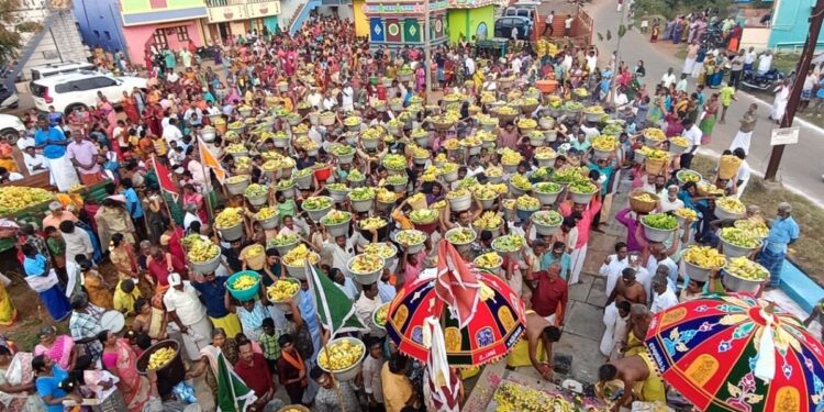 வத்தலக்குண்டு அருகே மும்மாரி மழை வேண்டி 5 லட்சம் வாழைப்பழங்கள் சூறையிடப்பட்ட வினோதத் திருவிழா!