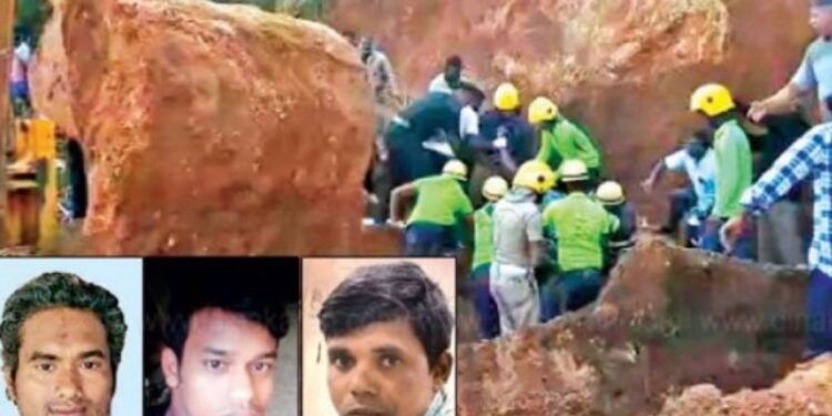 குன்னூர் அருகே பயங்கரம்: சுற்றுச்சுவர் அஸ்திவாரப் பணியின் போது மண் சரிந்து வடமாநில தொழிலாளர்கள் 3 பேர் பலி