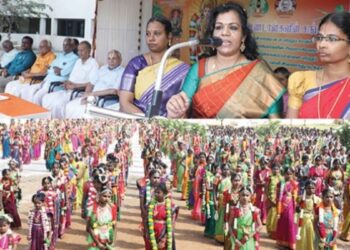 பக்திப் பரவசத்தில் ஆடிப்பூரம் – 1008 ‘குட்டி ஆண்டாள்கள்’ திரண்ட அபூர்வ சங்கமம்!